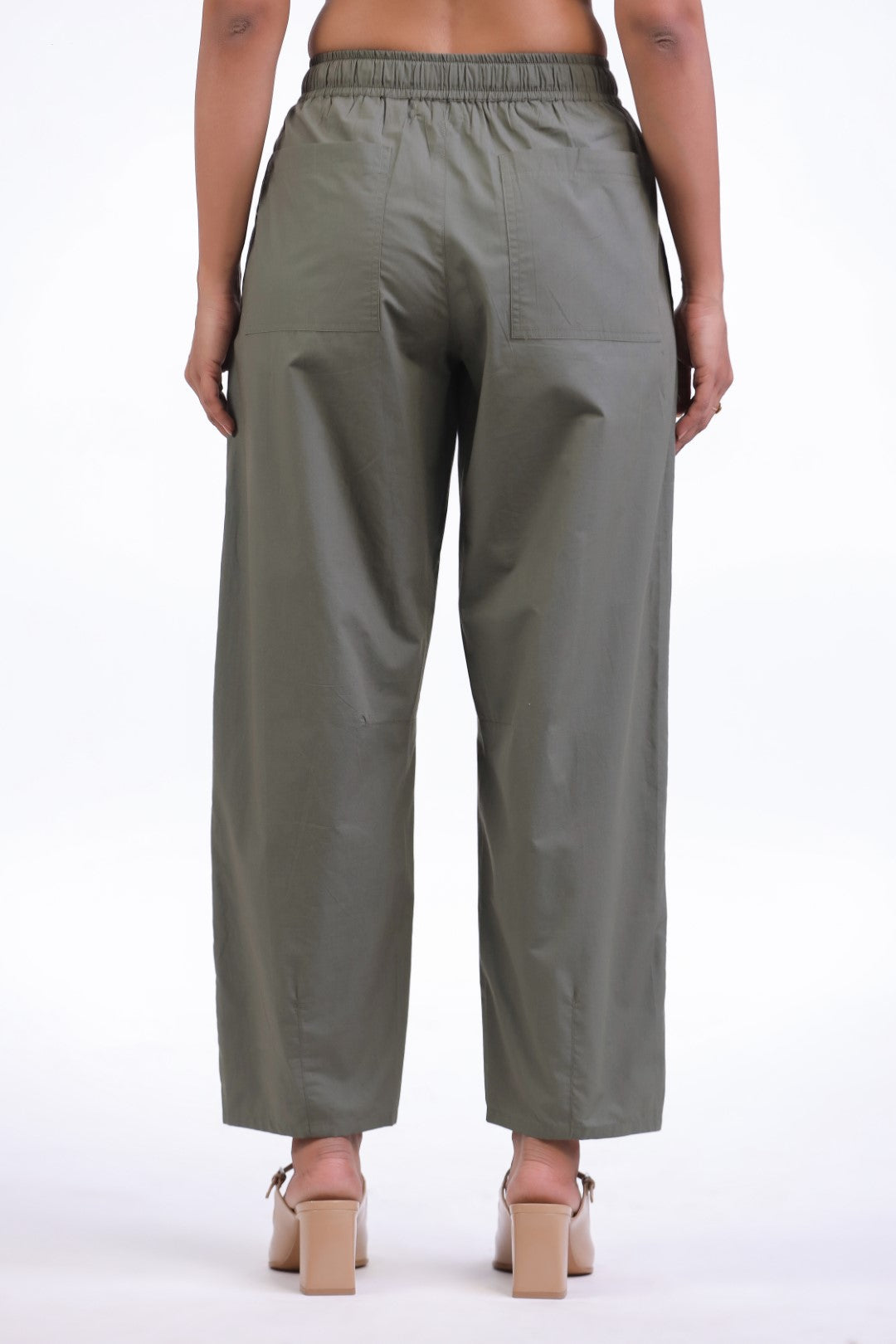 Women’s Green Cotton Trouser