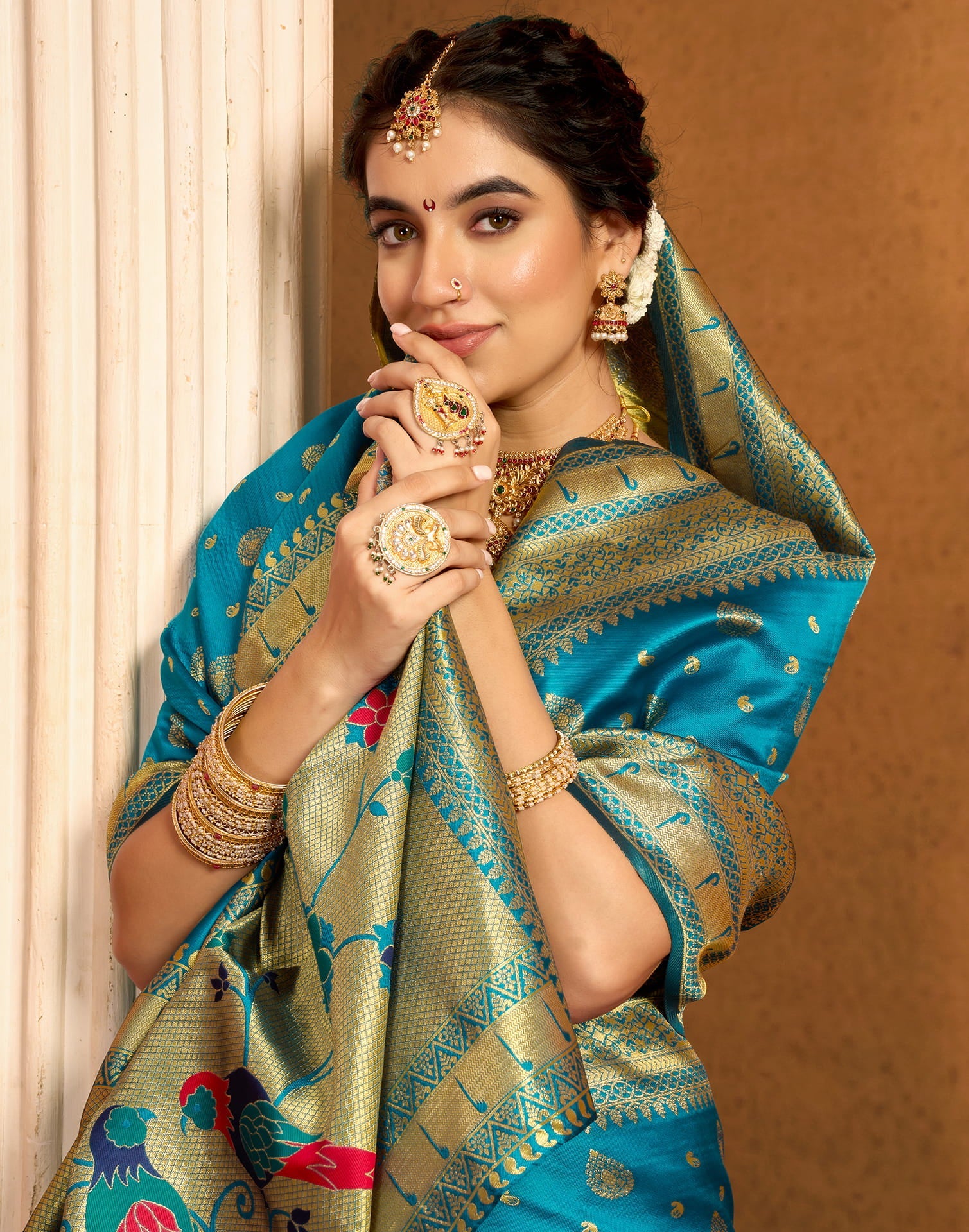 Blue Silk Woven Paithani Saree