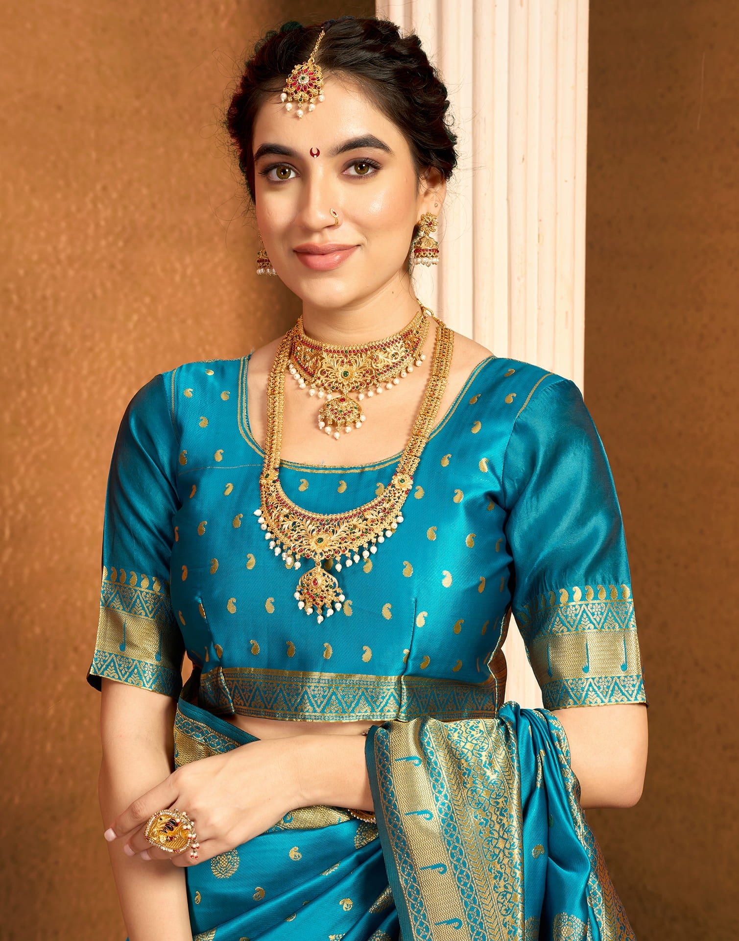 Blue Silk Woven Paithani Saree