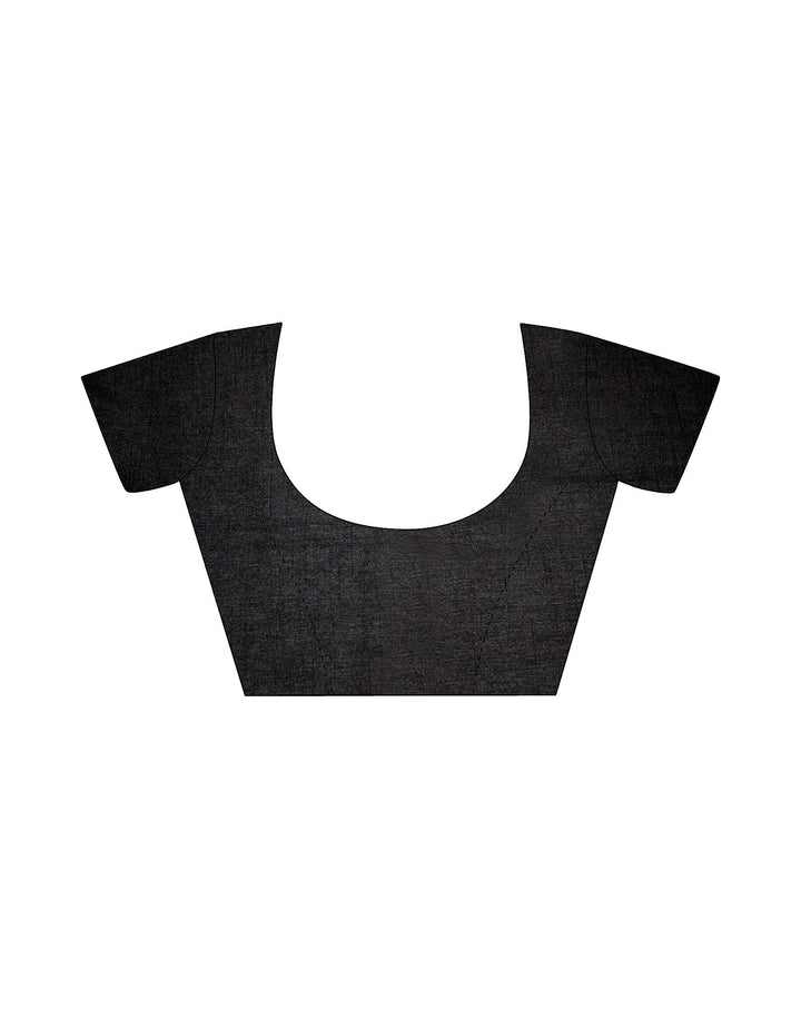 White Cotton Silk Printed Saree