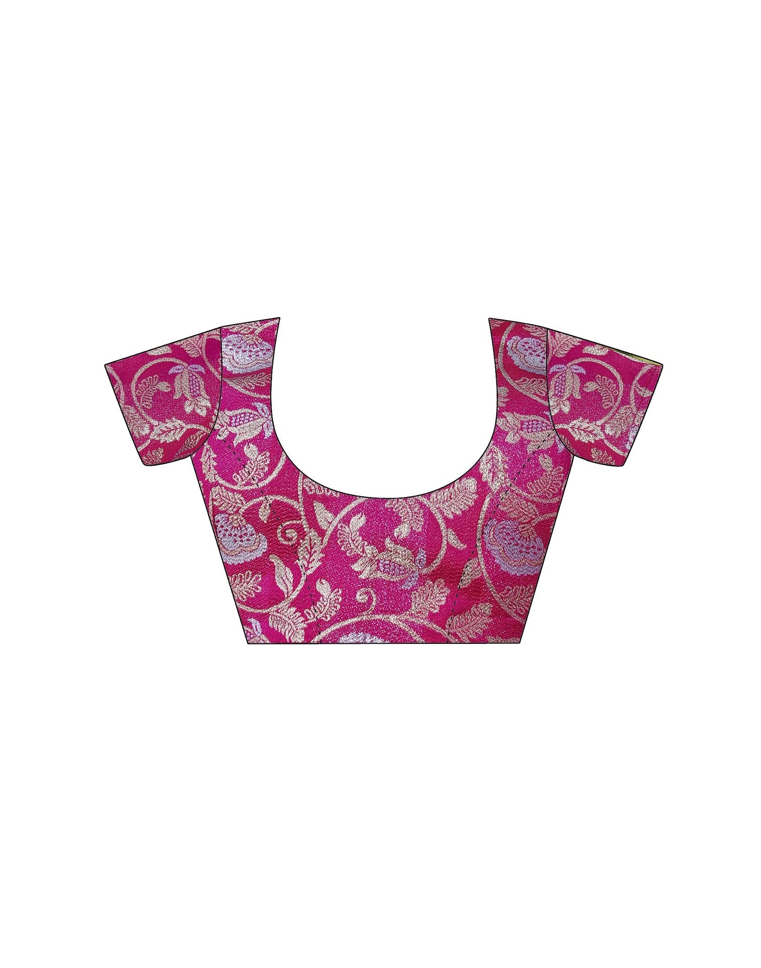 Rani Pink Georgette Bandhani Printed Saree