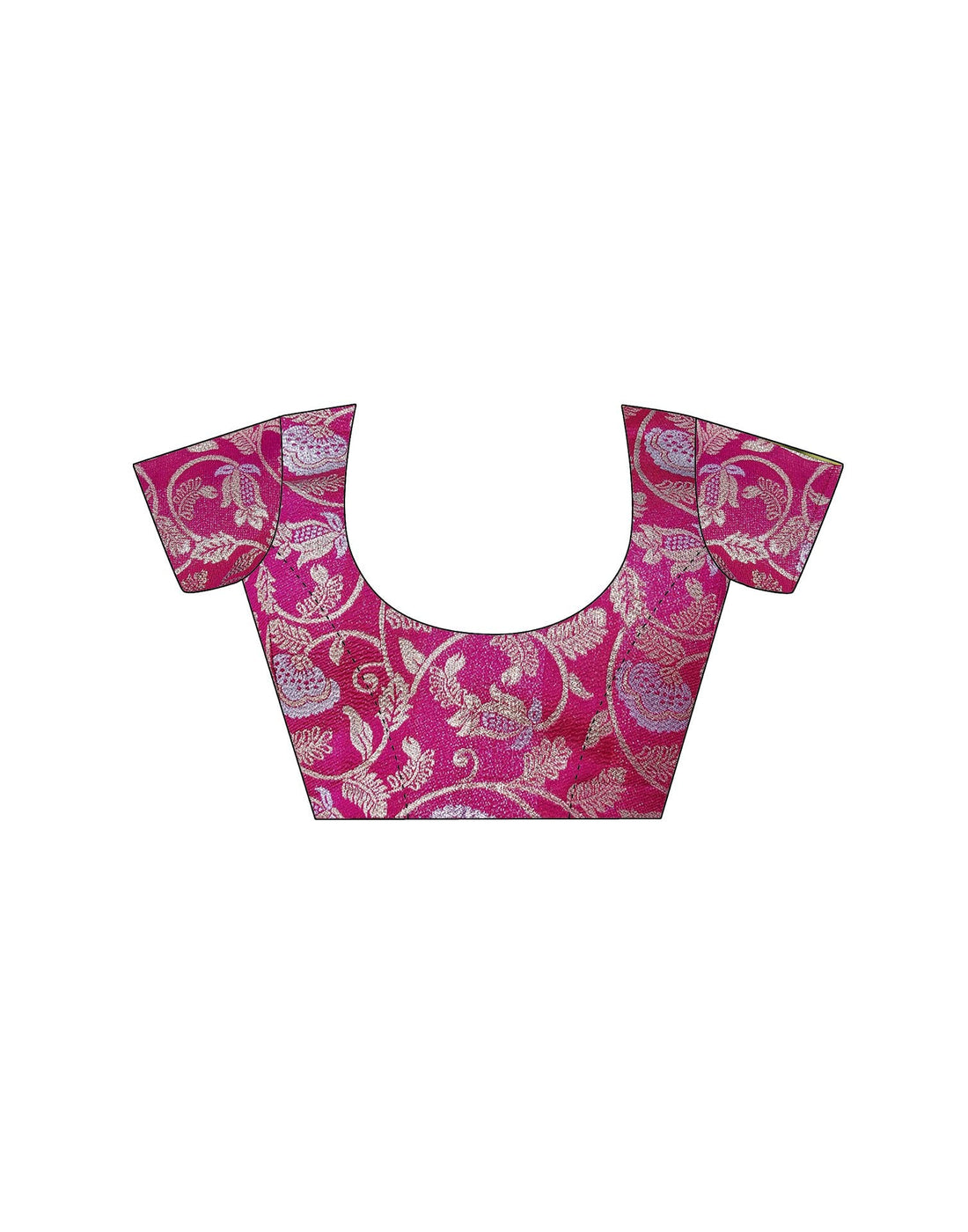 Rani Pink Georgette Bandhani Printed Saree