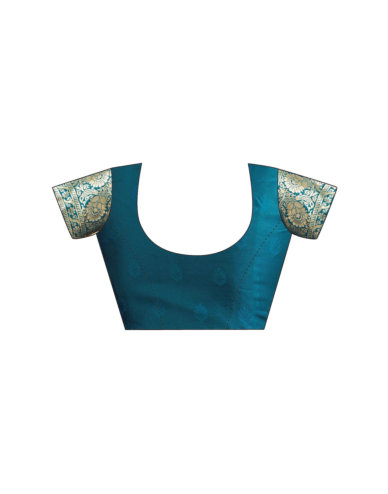 Rama Blue Silk Woven Banarasi Saree