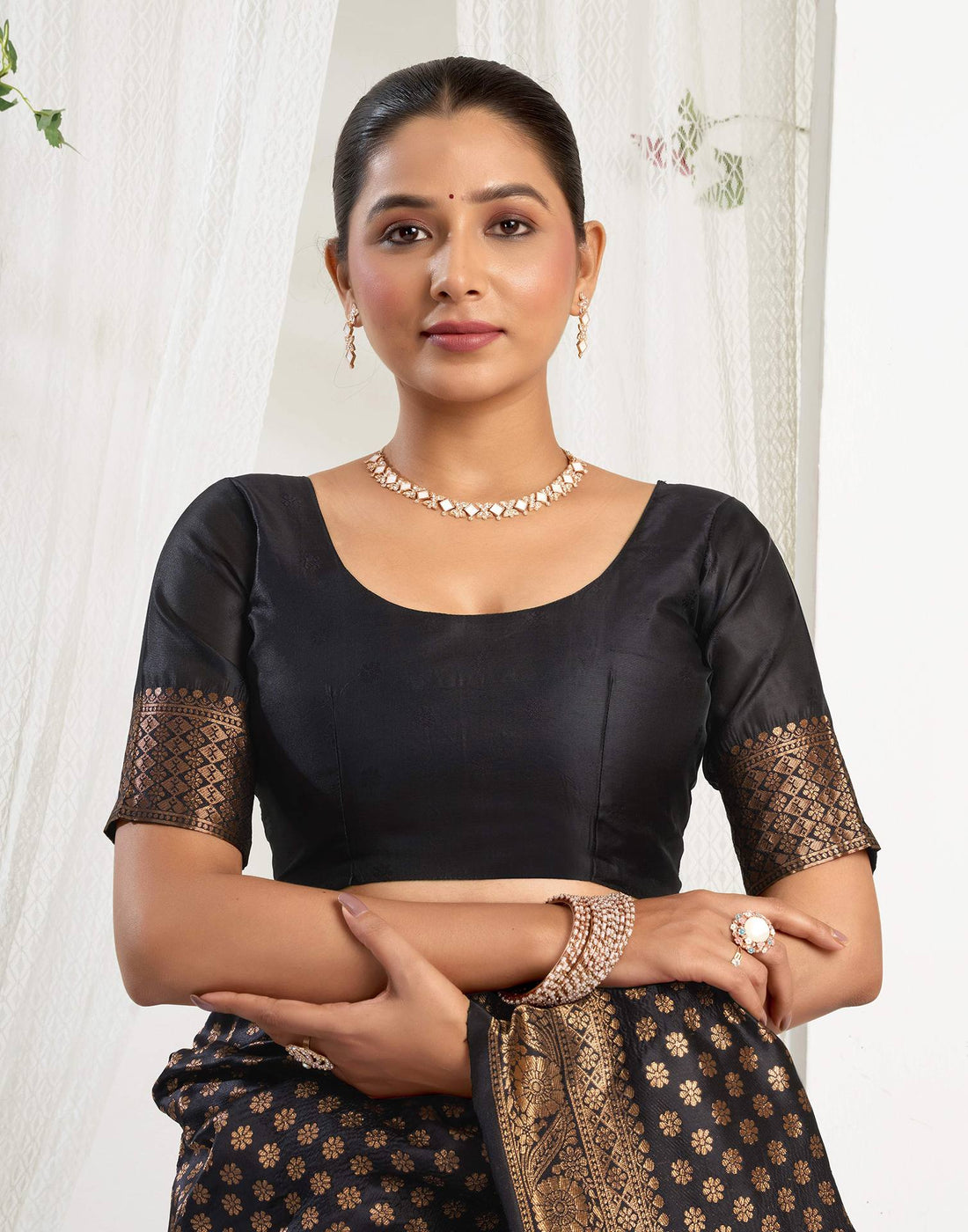 Black Silk Woven Banarasi Saree