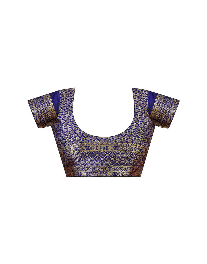 Royal Blue Silk Woven Banarasi Saree
