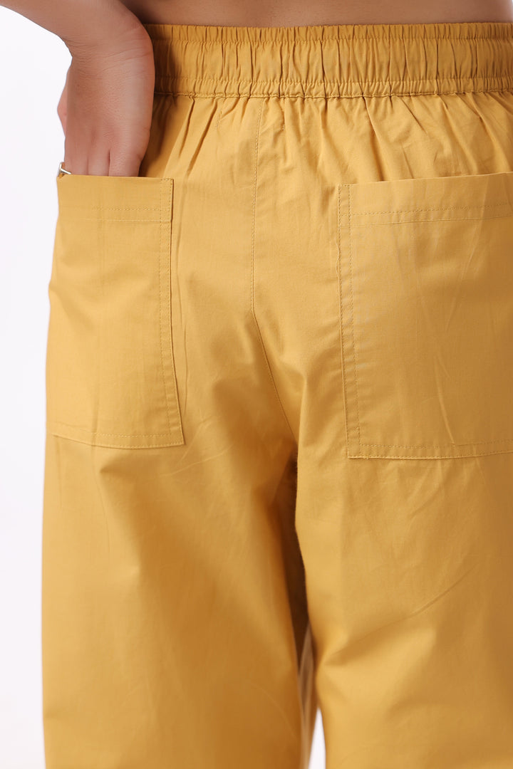 Women’s Yellow Cotton Trouser