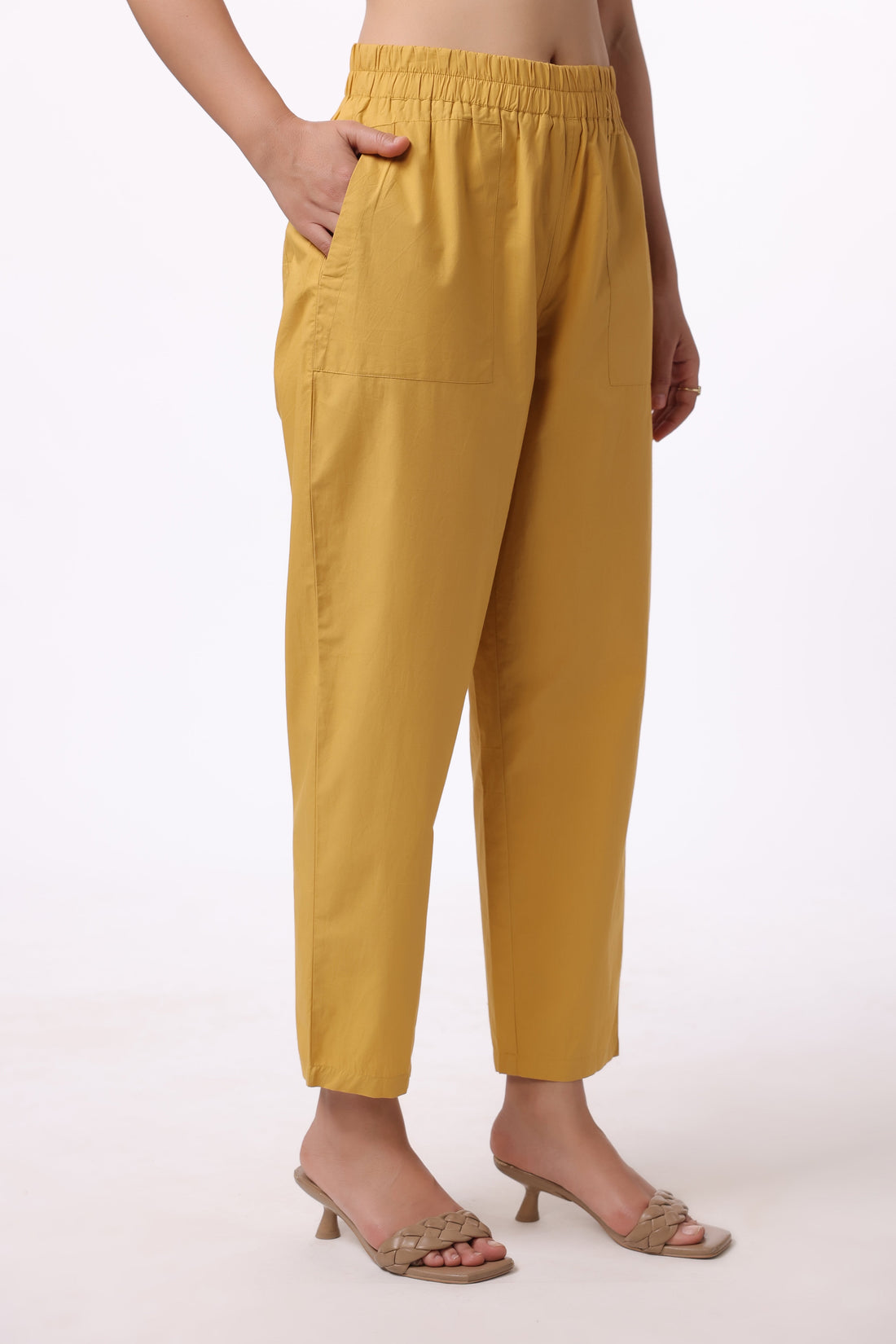 Women’s Yellow Cotton Trouser
