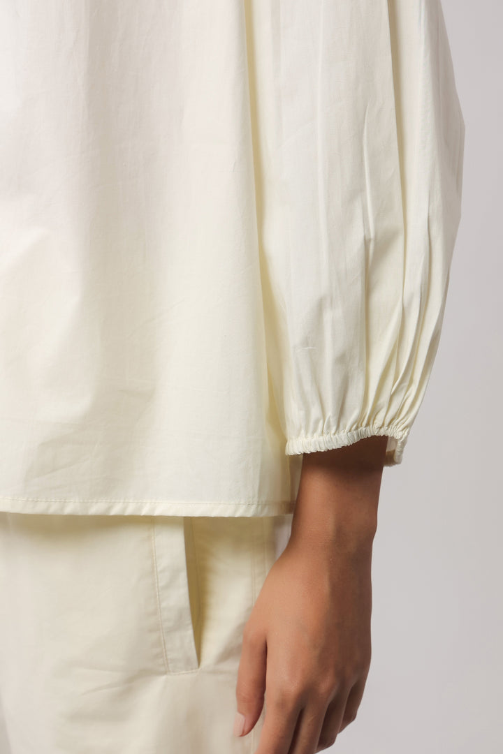 Women’s Beige Cotton Poplin Co-Ord Set