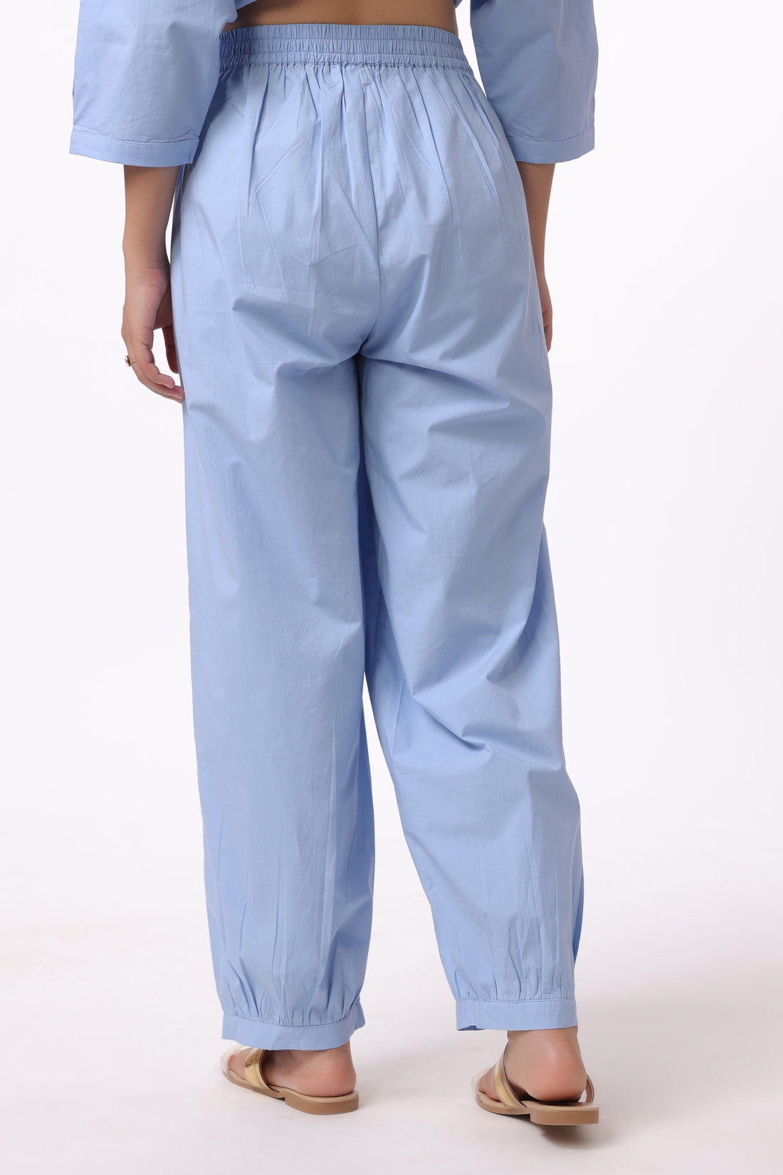 Women’s Blue Cotton Trouser