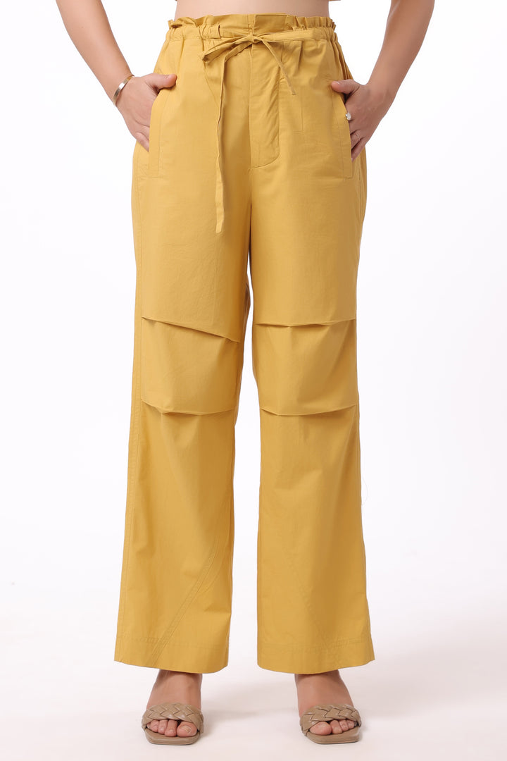 Women’s Yellow Cotton Trouser