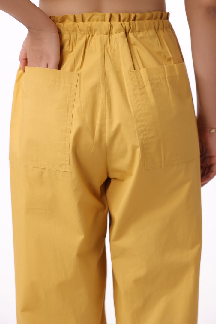 Women’s Yellow Cotton Trouser