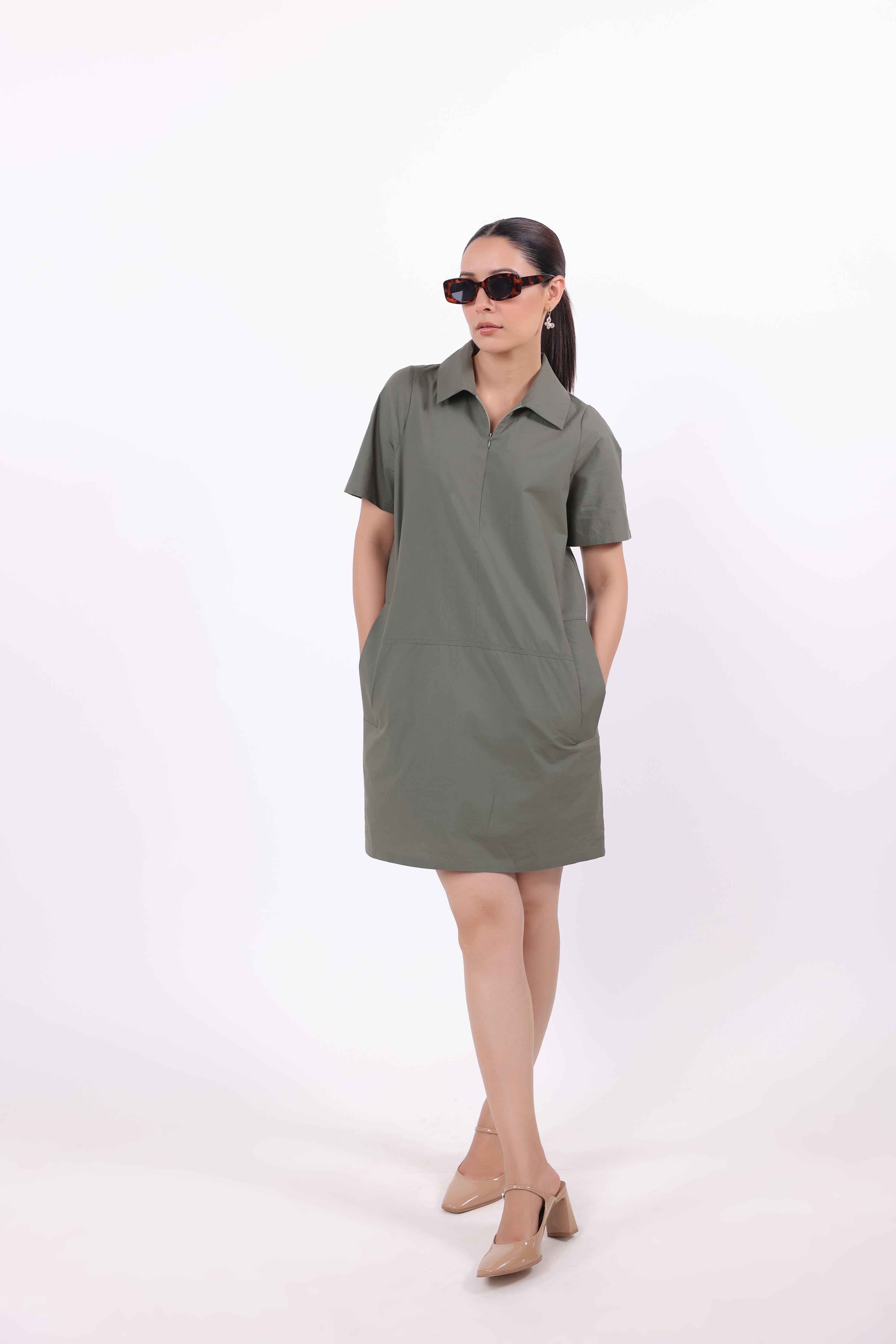 Women’s Green Cotton Dress