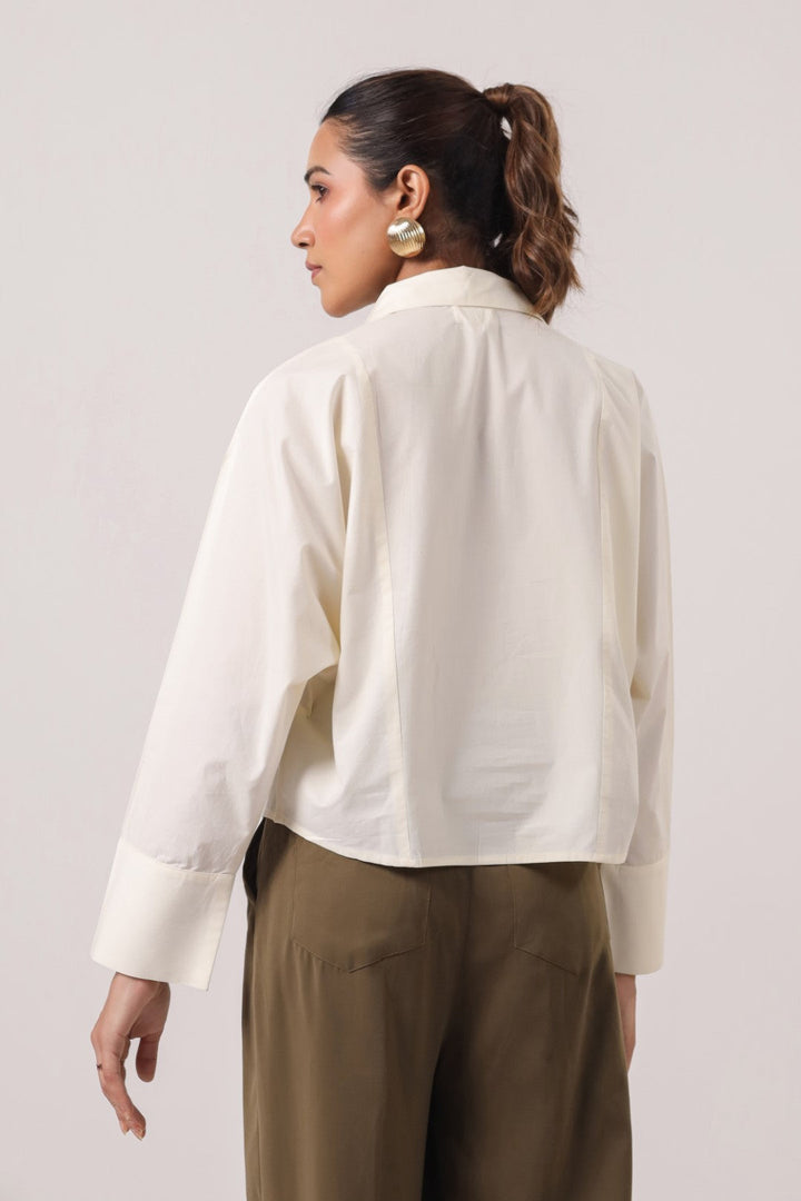 Women's off-white cotton tops