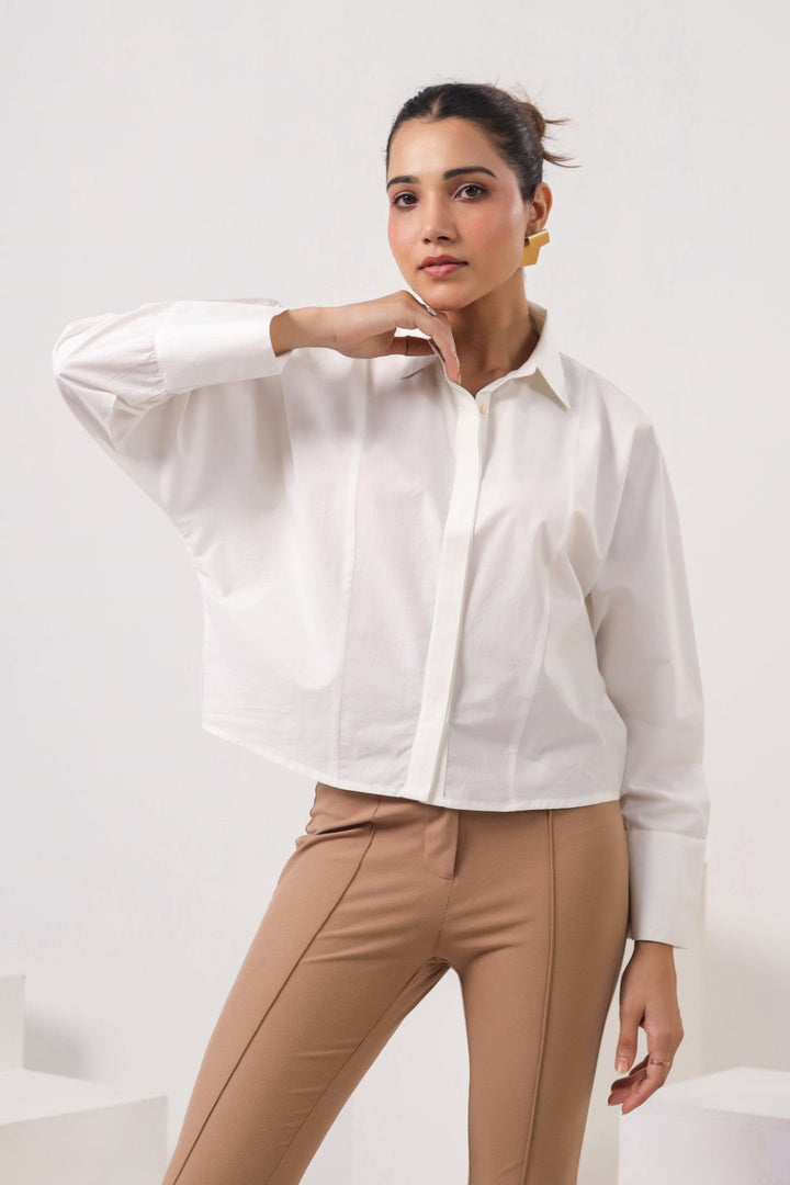 Women's white cotton tops